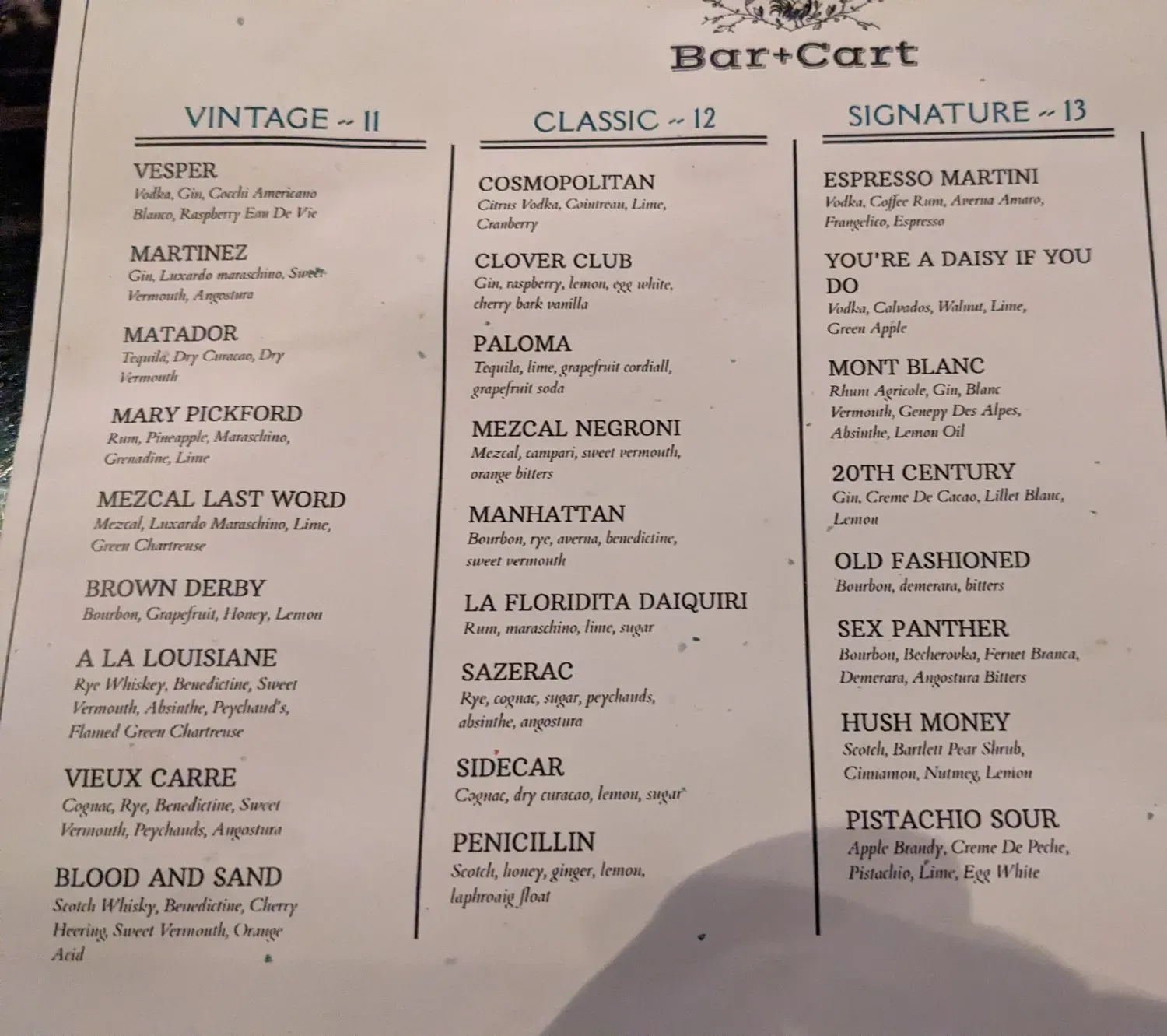 Menu 1