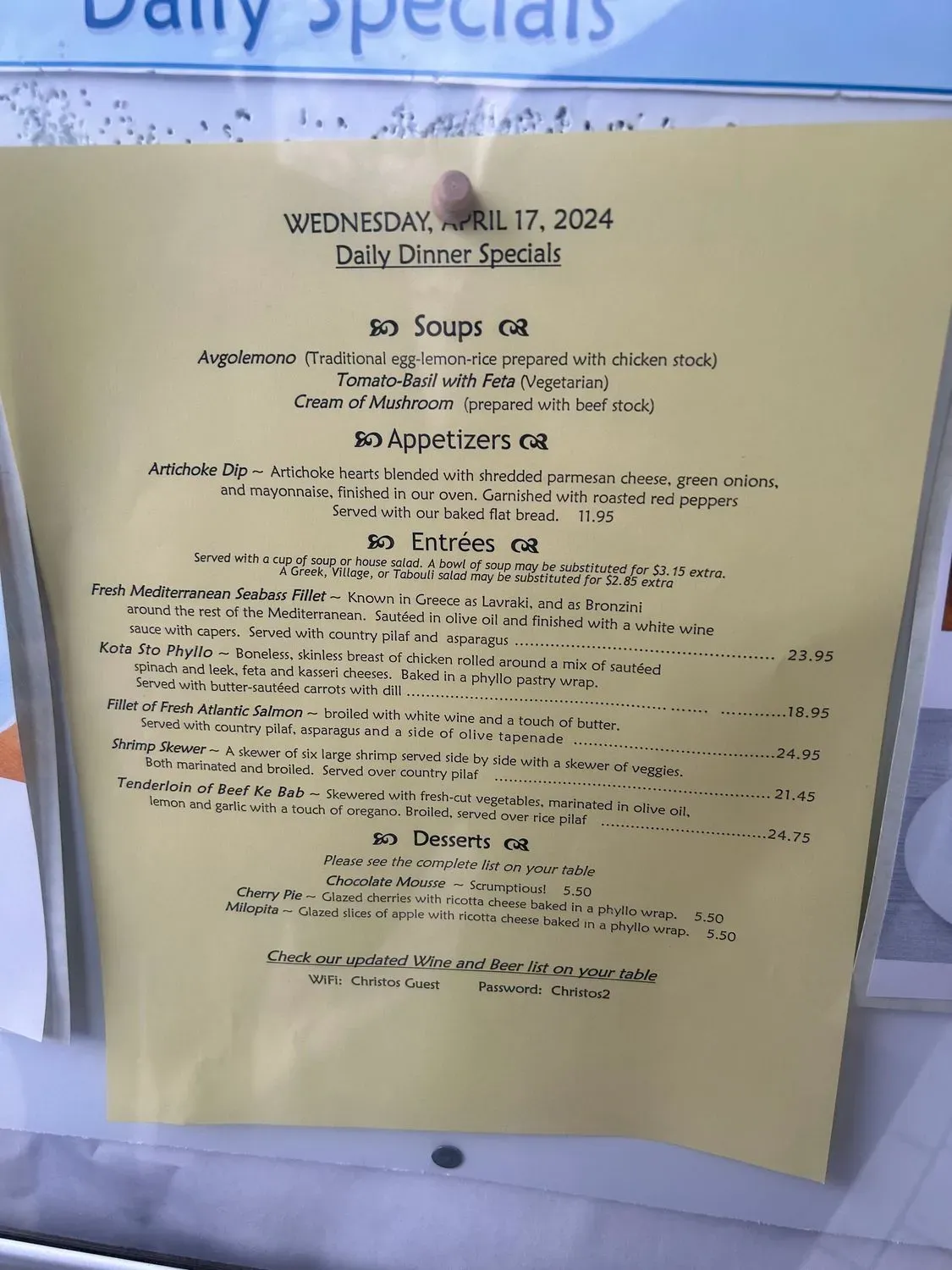 Menu 5