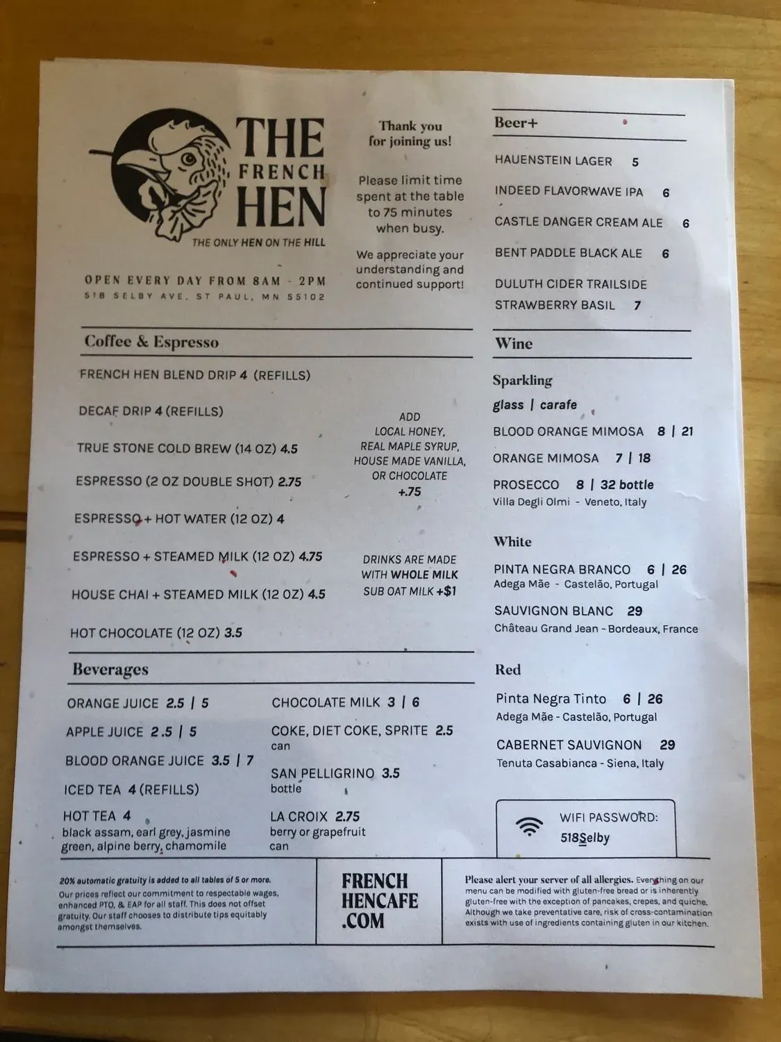 Menu 6