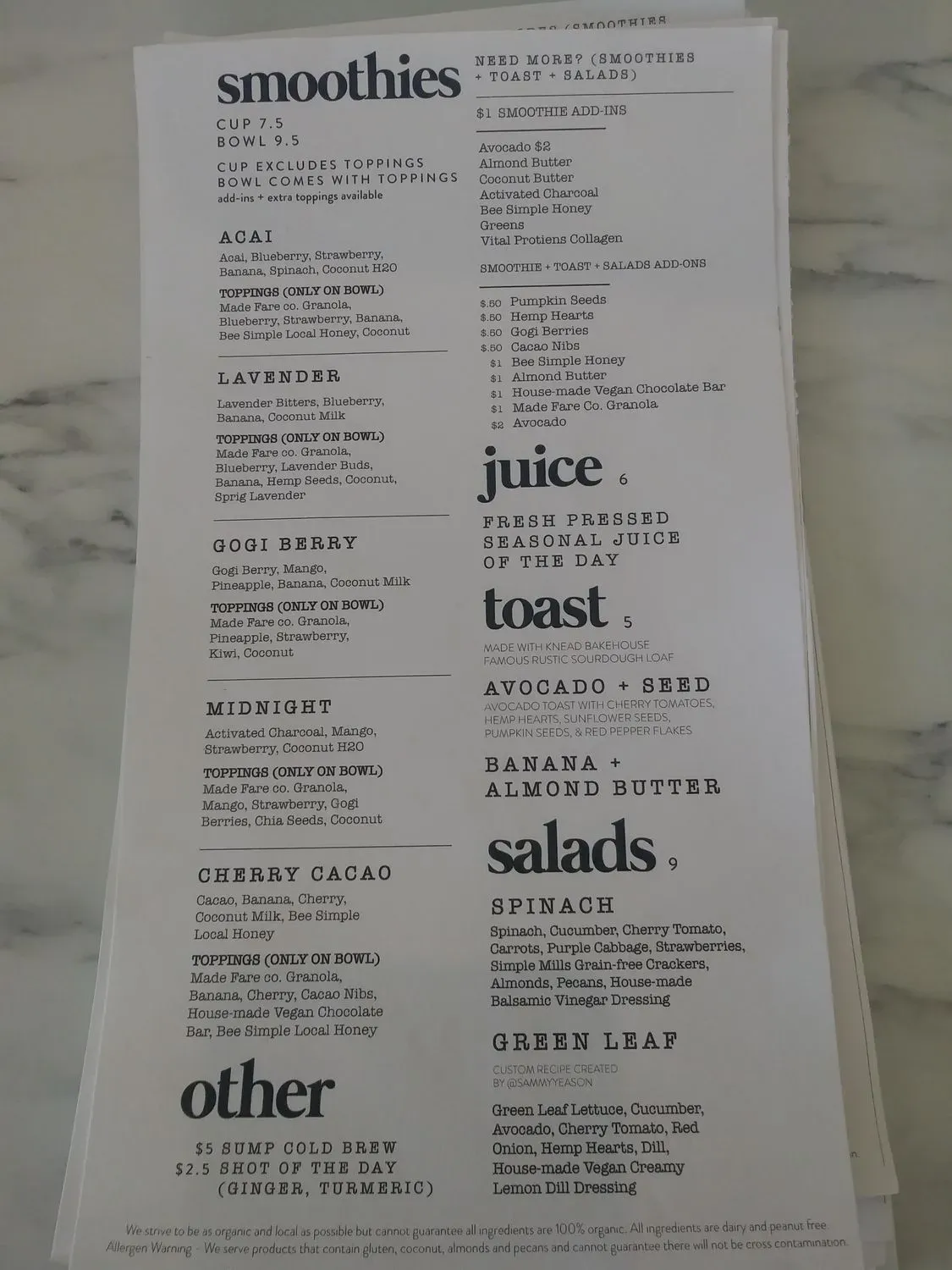 Menu 6