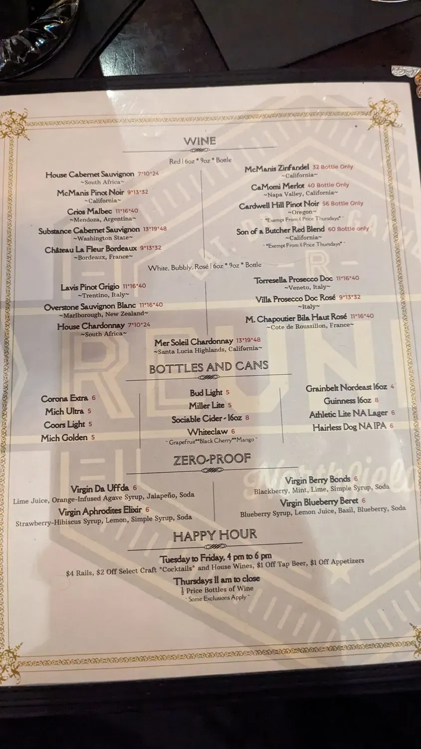 Menu 5