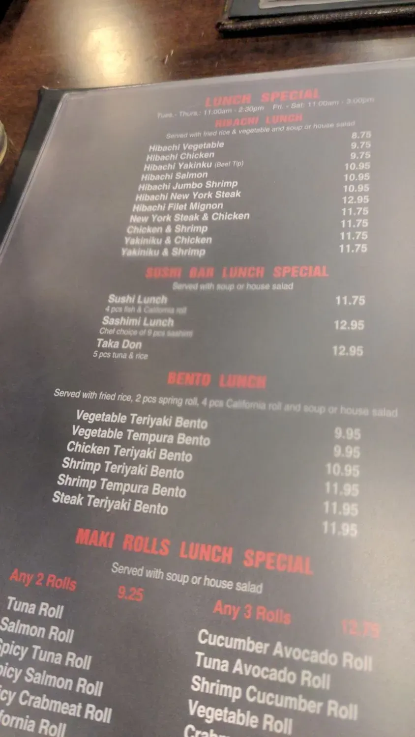 Menu 5