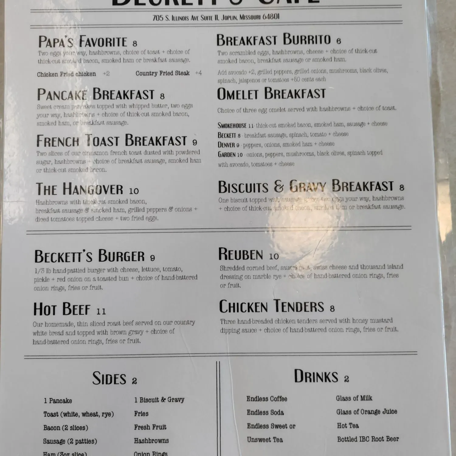 Menu 1