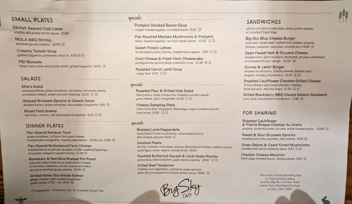 Menu 2