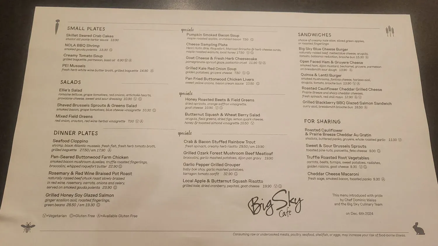 Menu 1