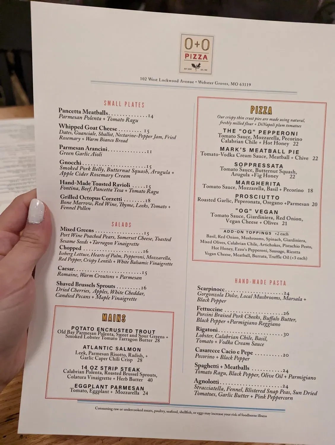 Menu 1