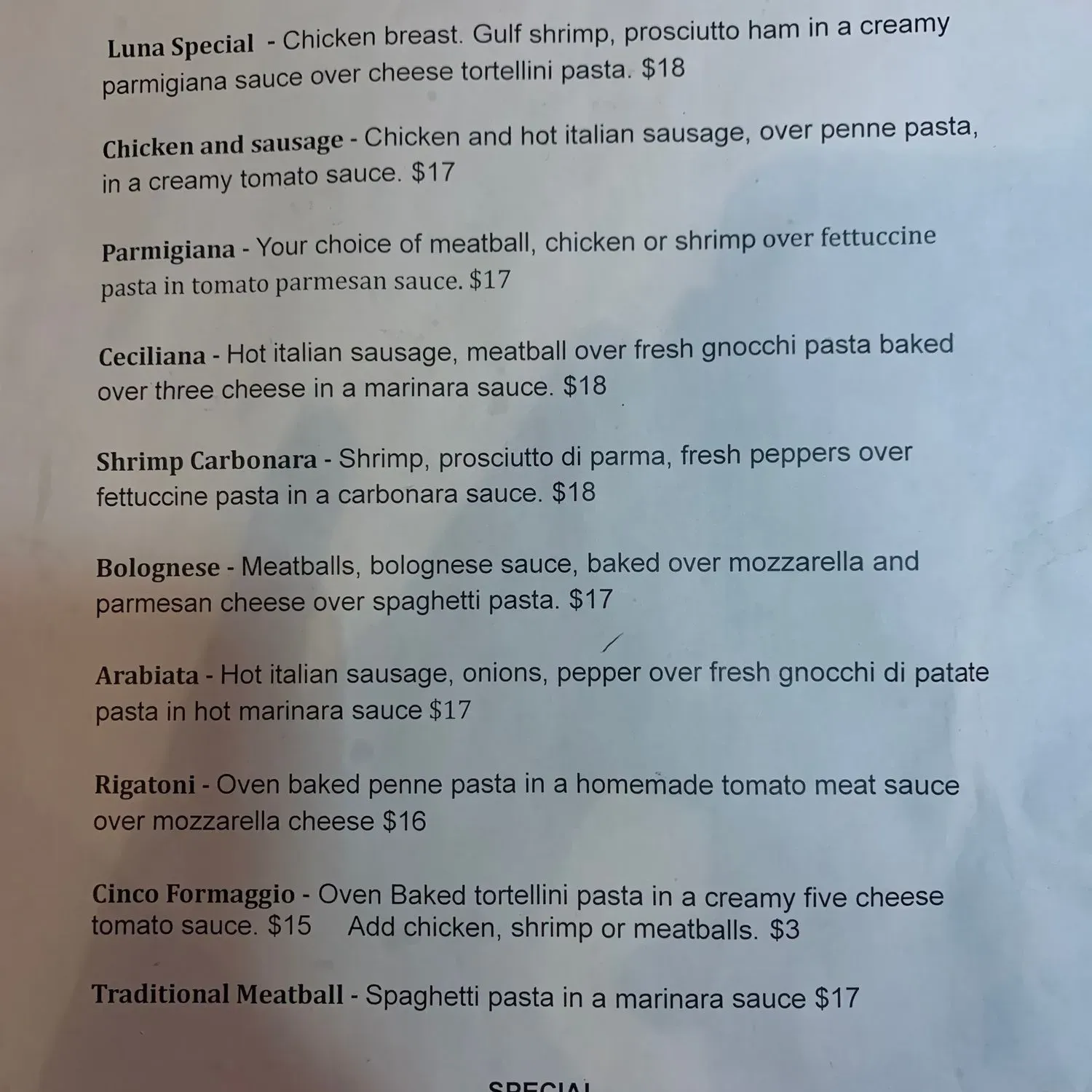 Menu 1