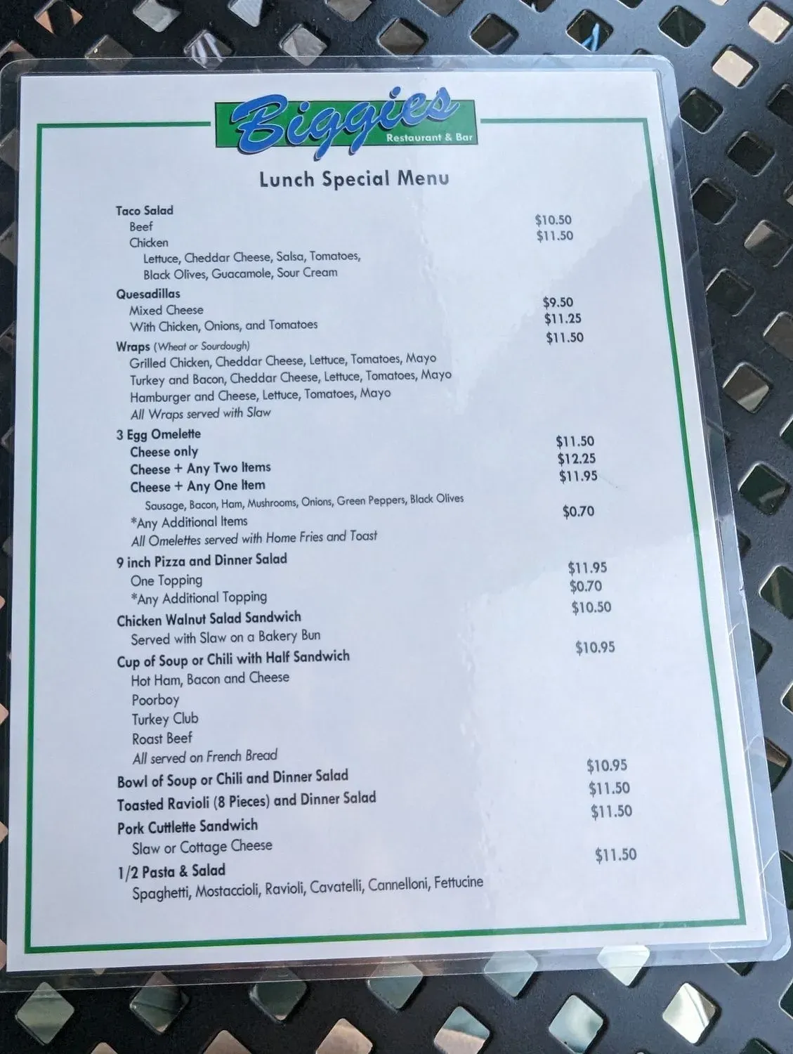 Menu 1