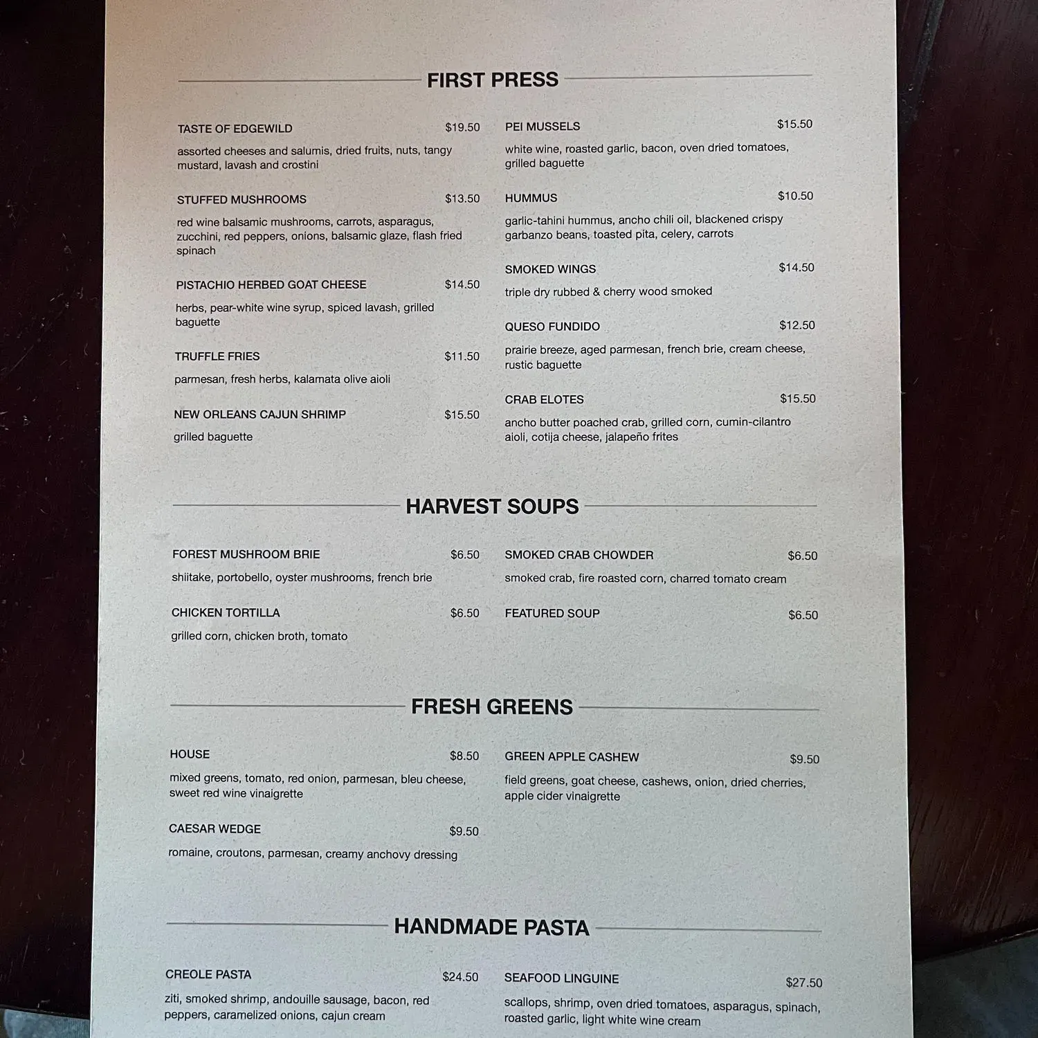 Menu 1