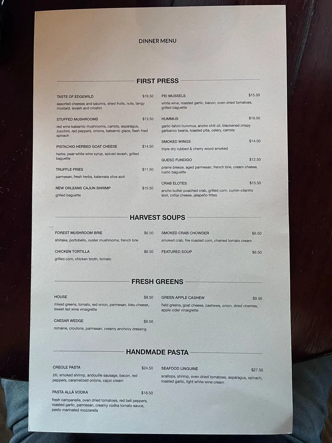 Menu 1