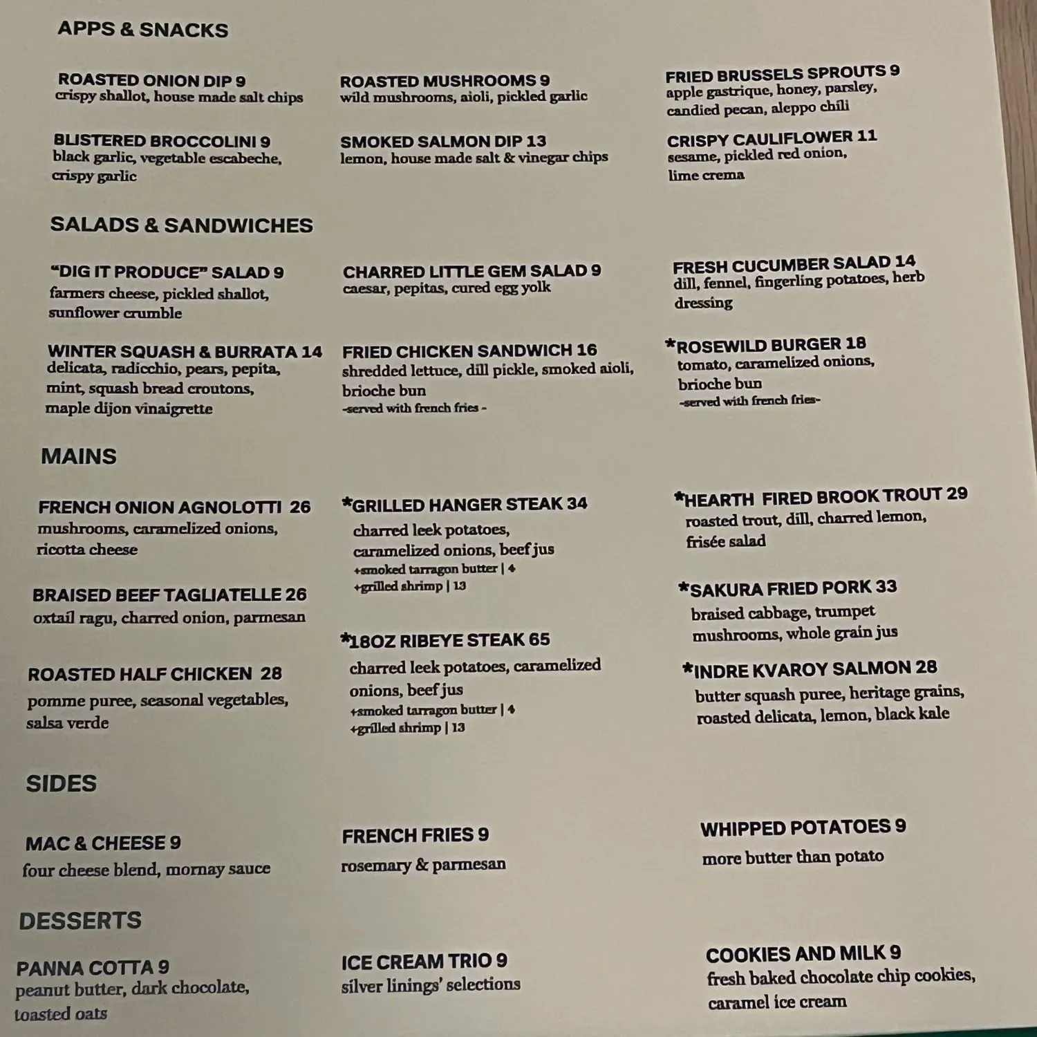 Menu 1