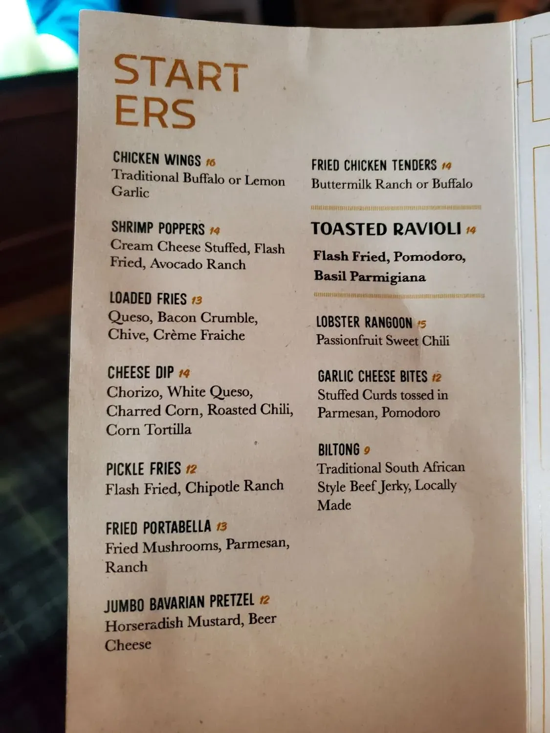 Menu 5