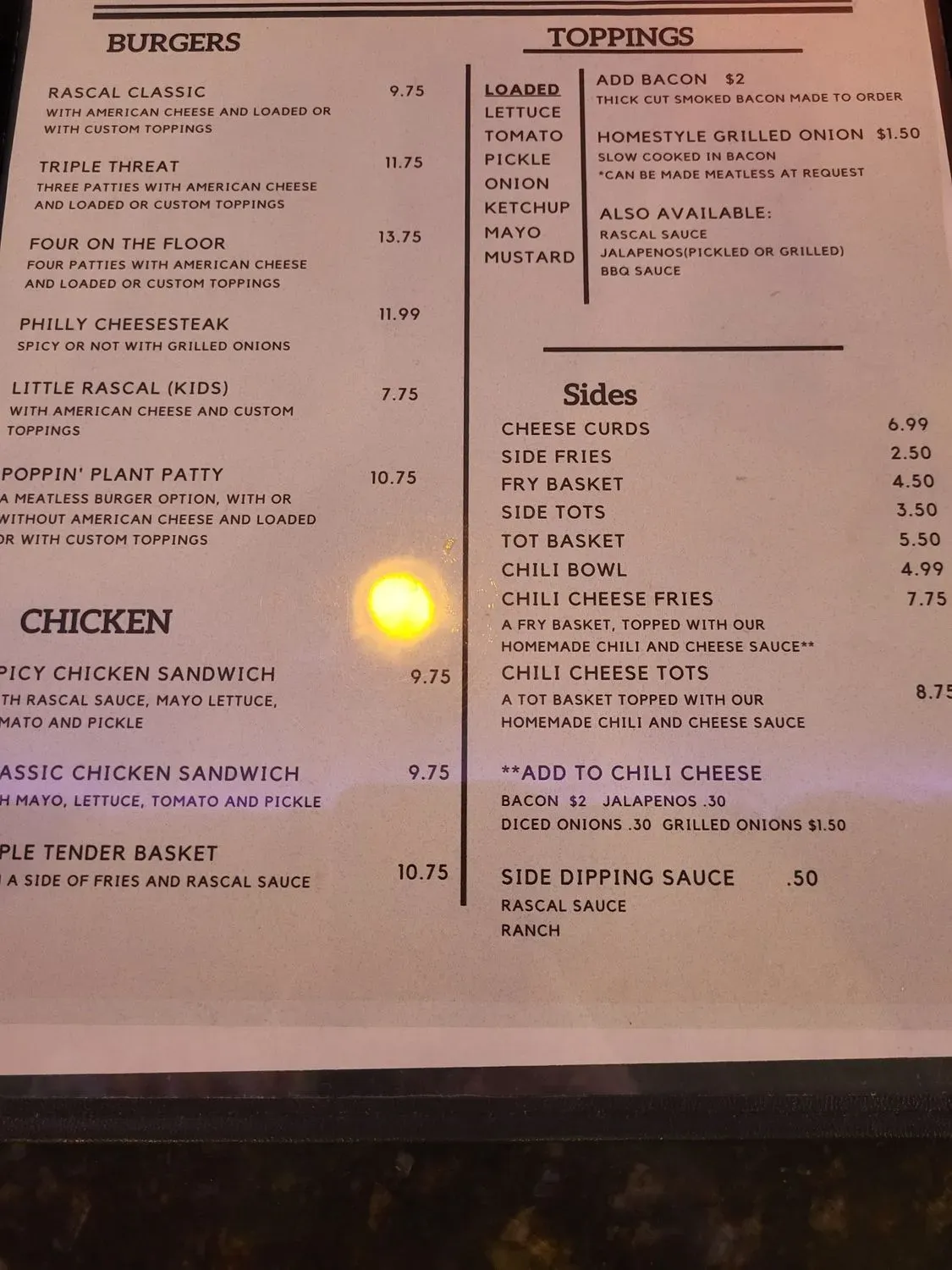 Menu 5