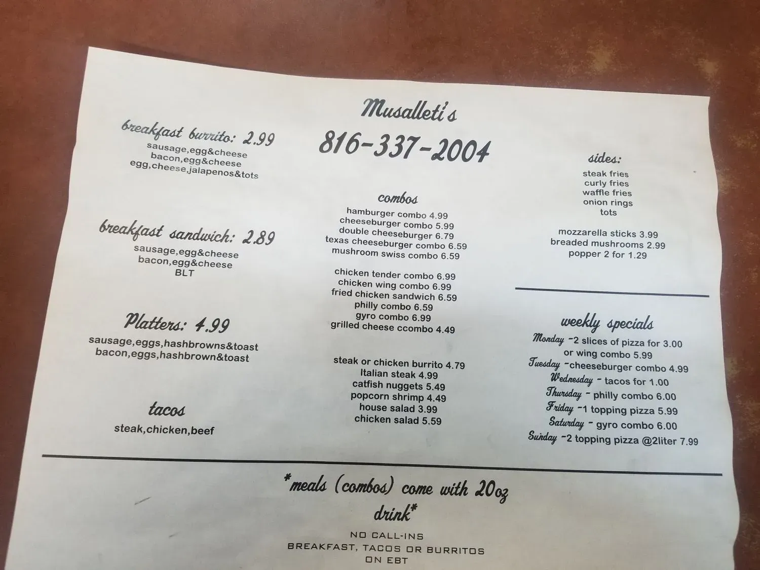 Menu 2