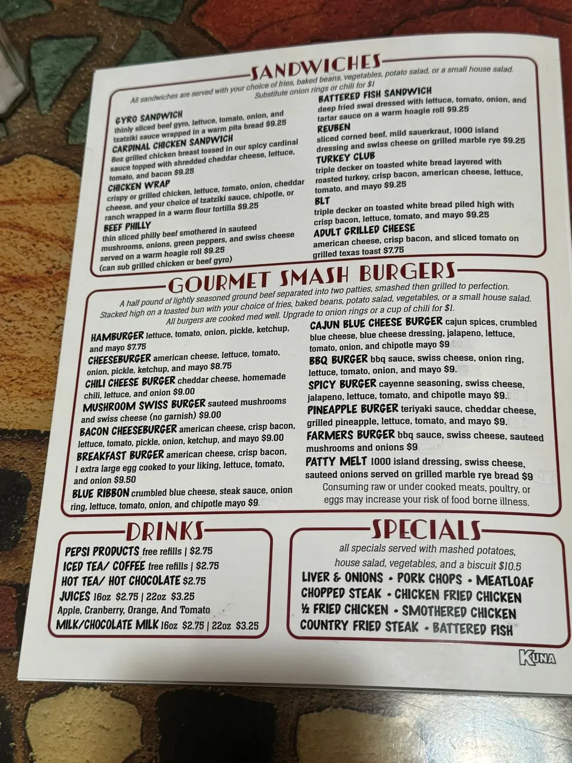 Menu 1