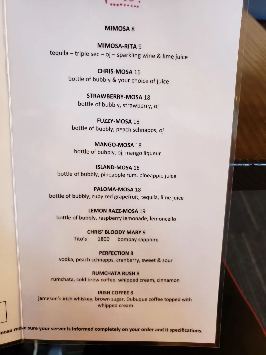 Menu 6