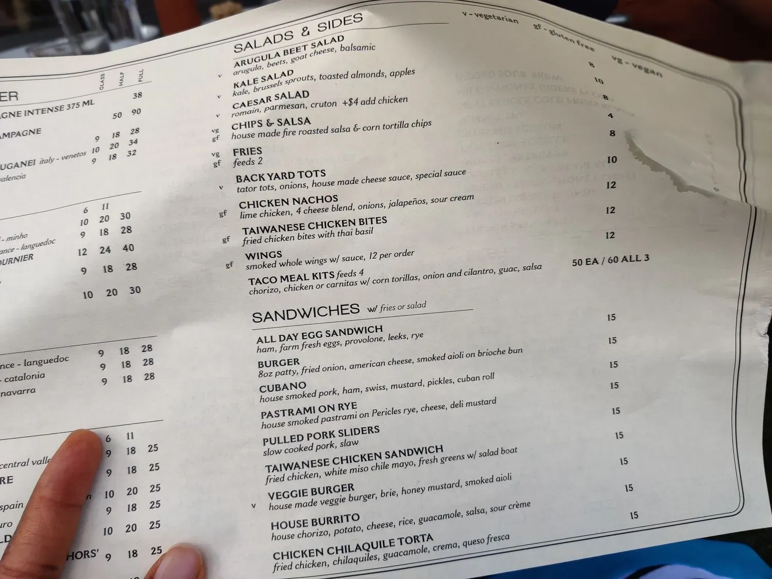 Menu 1