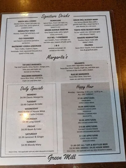 Menu 5