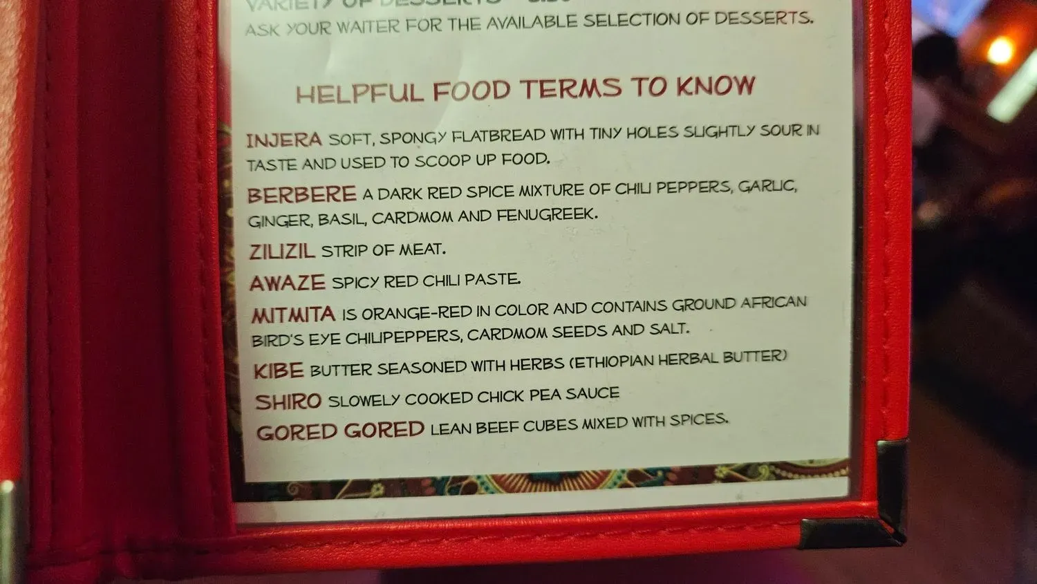 Menu 5