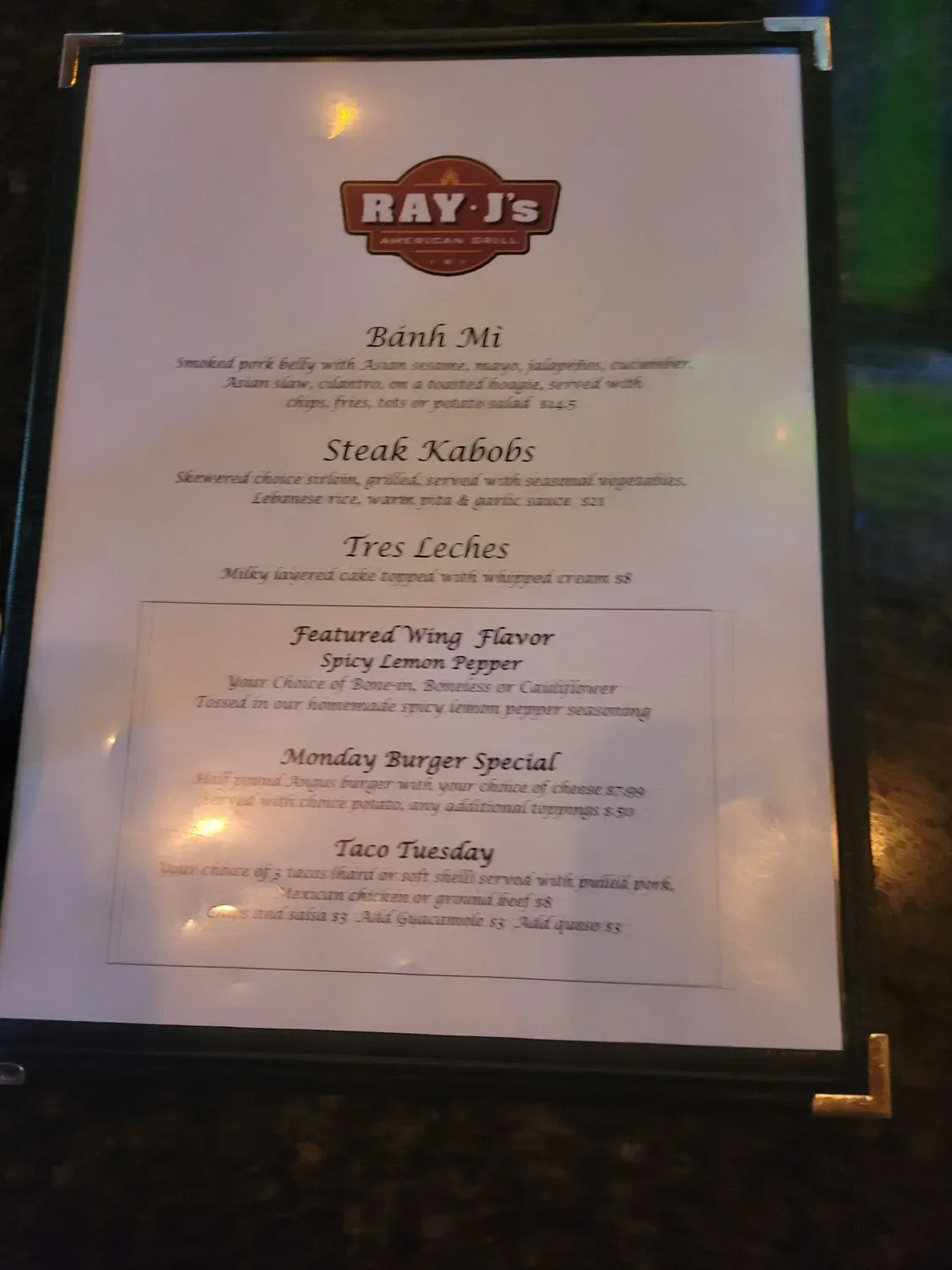 Menu 5