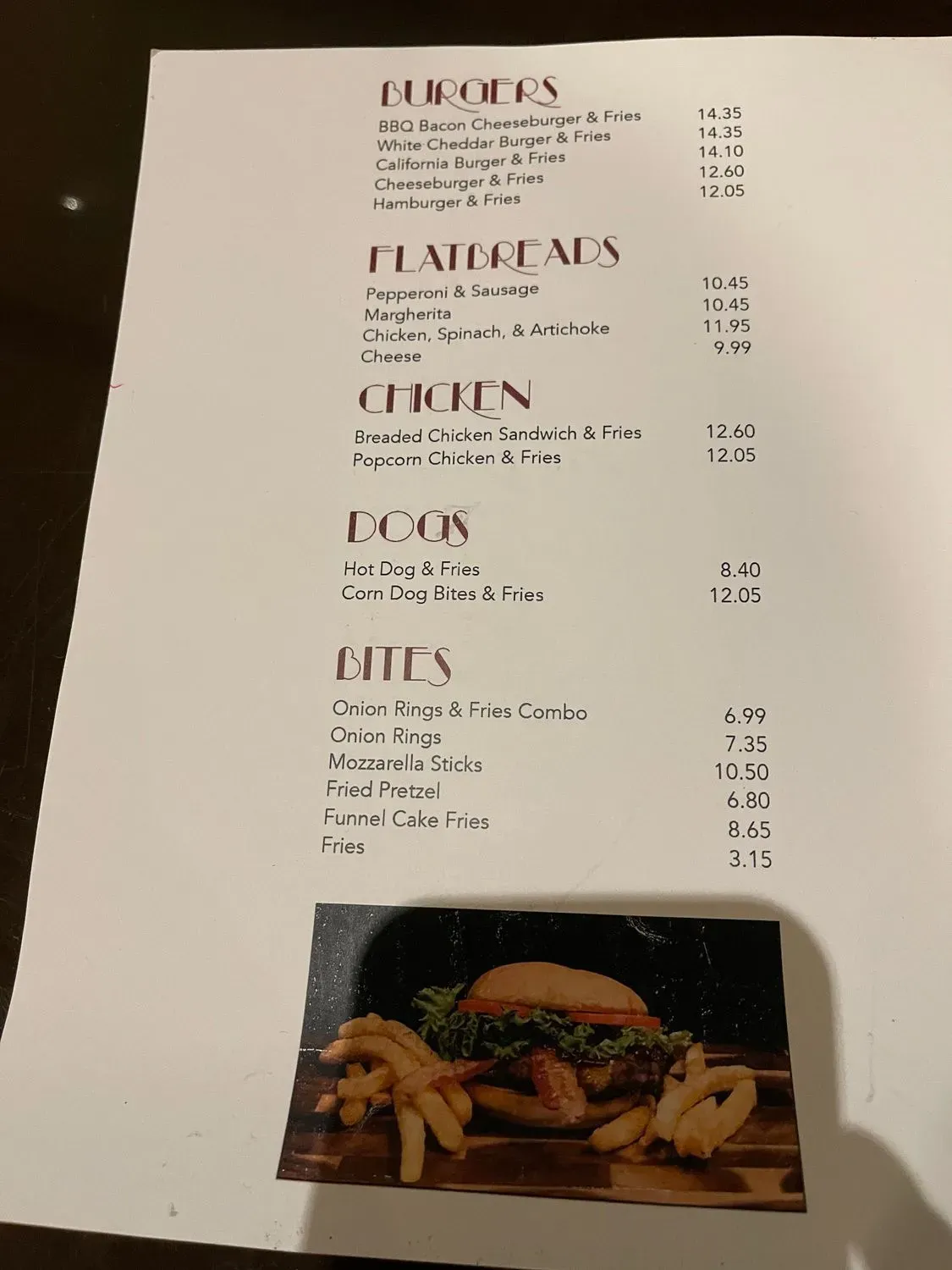 Menu 1