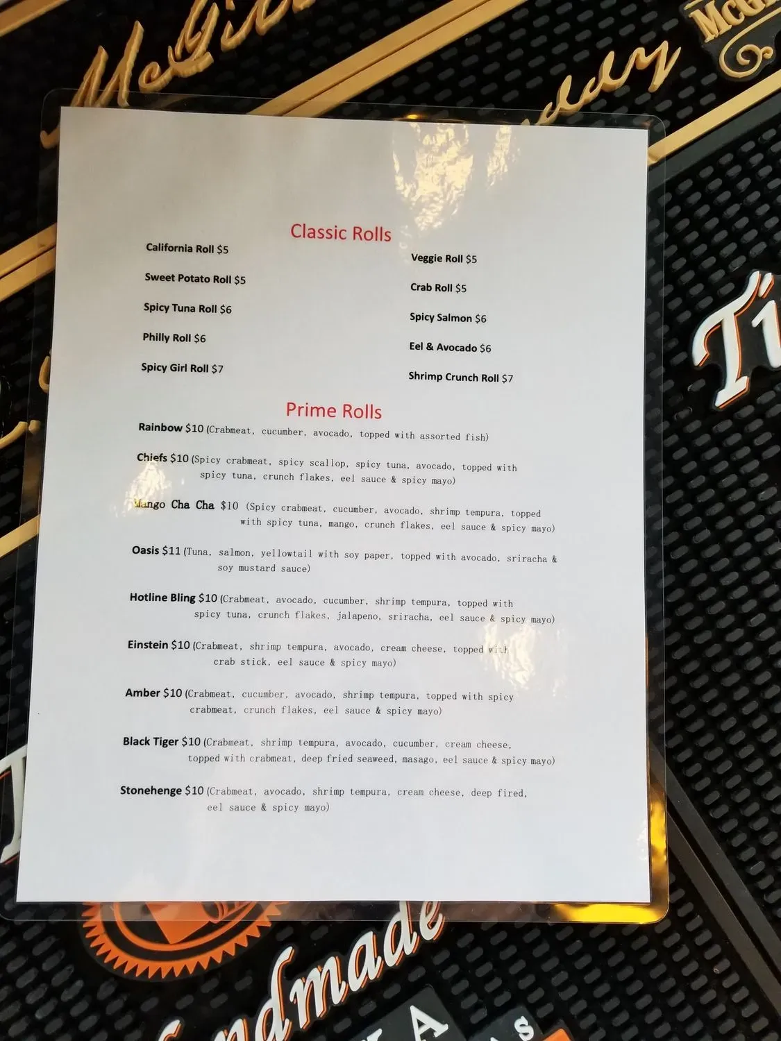 Menu 5