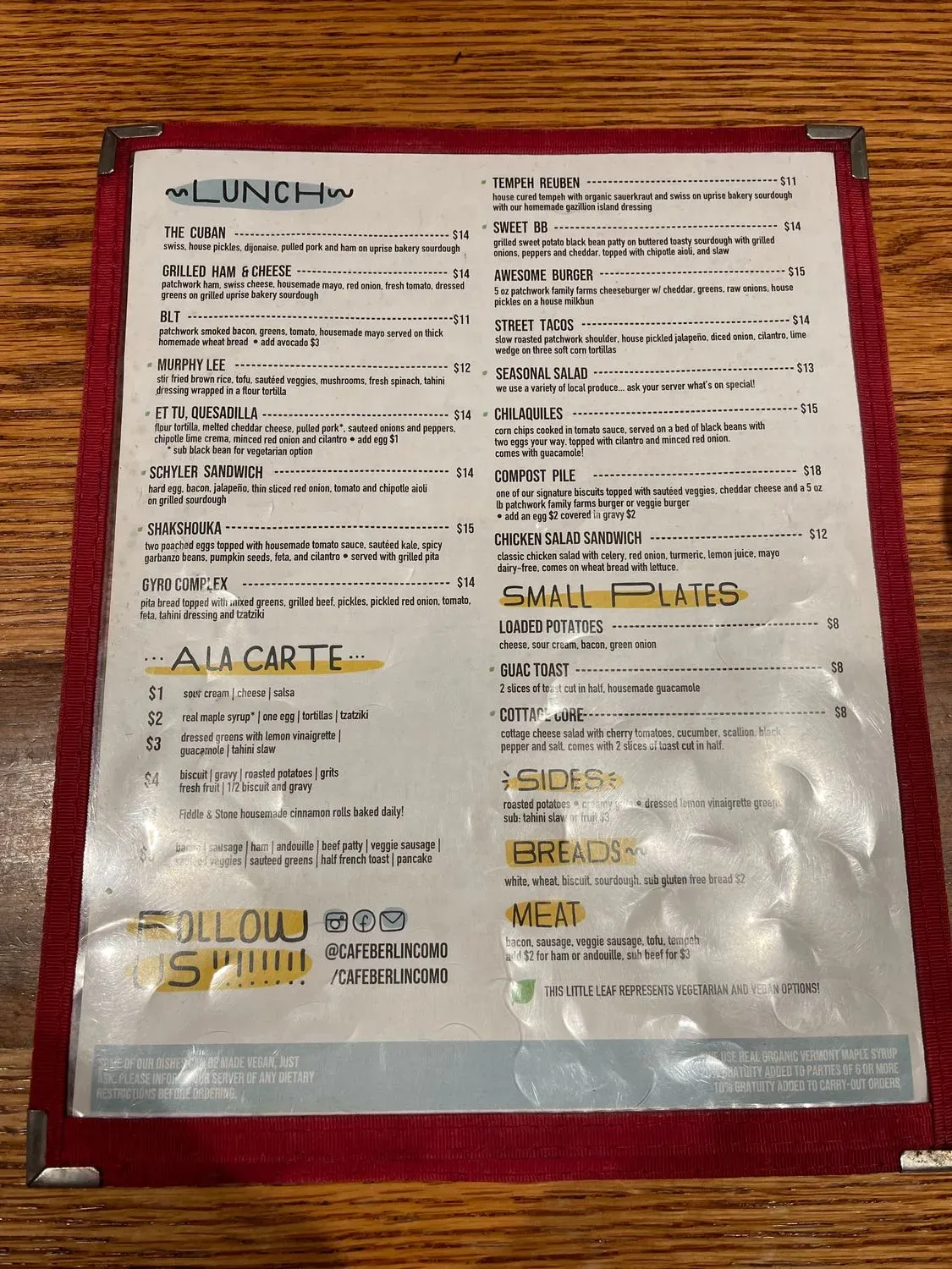 Menu 6