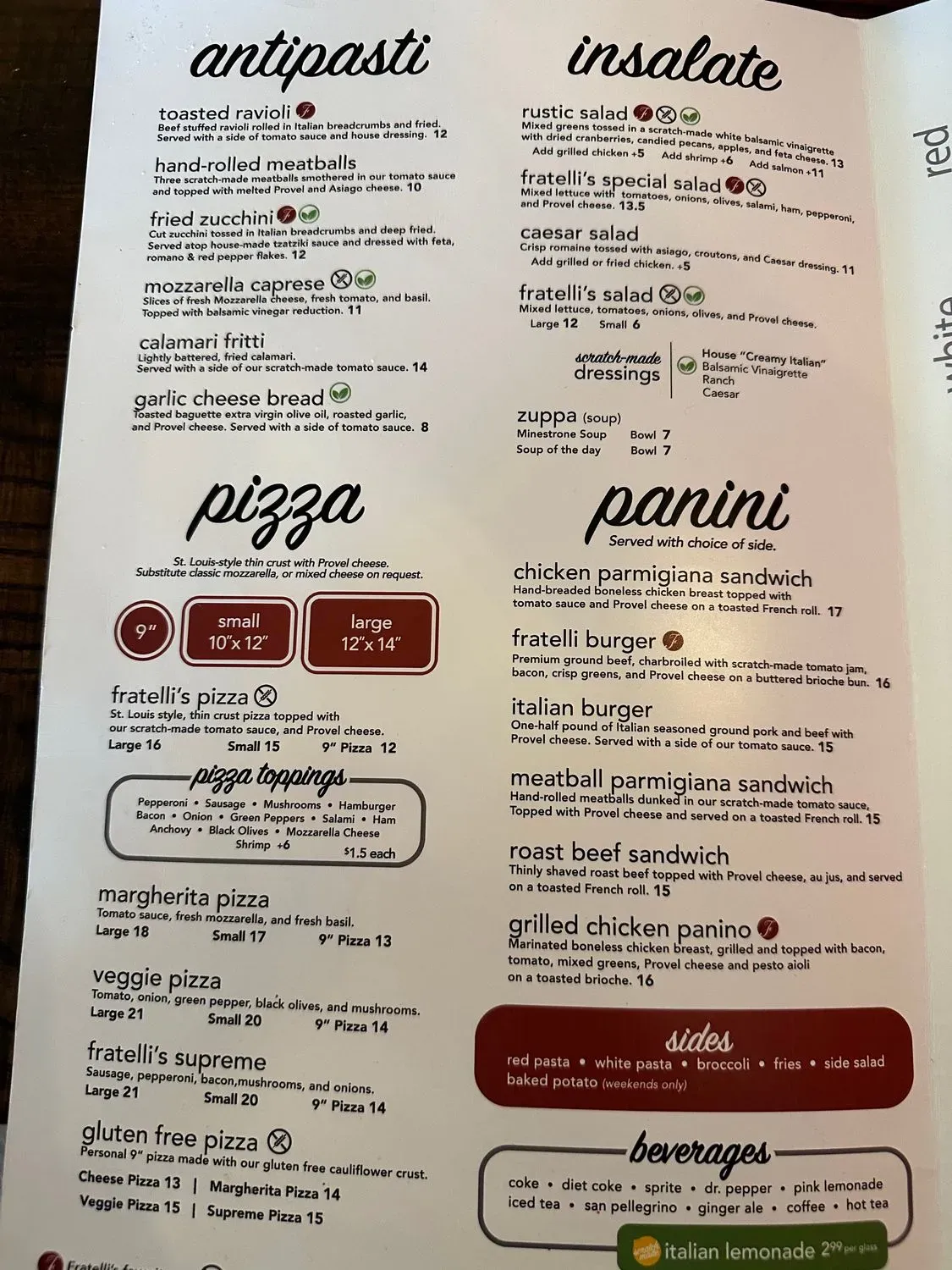 Menu 1