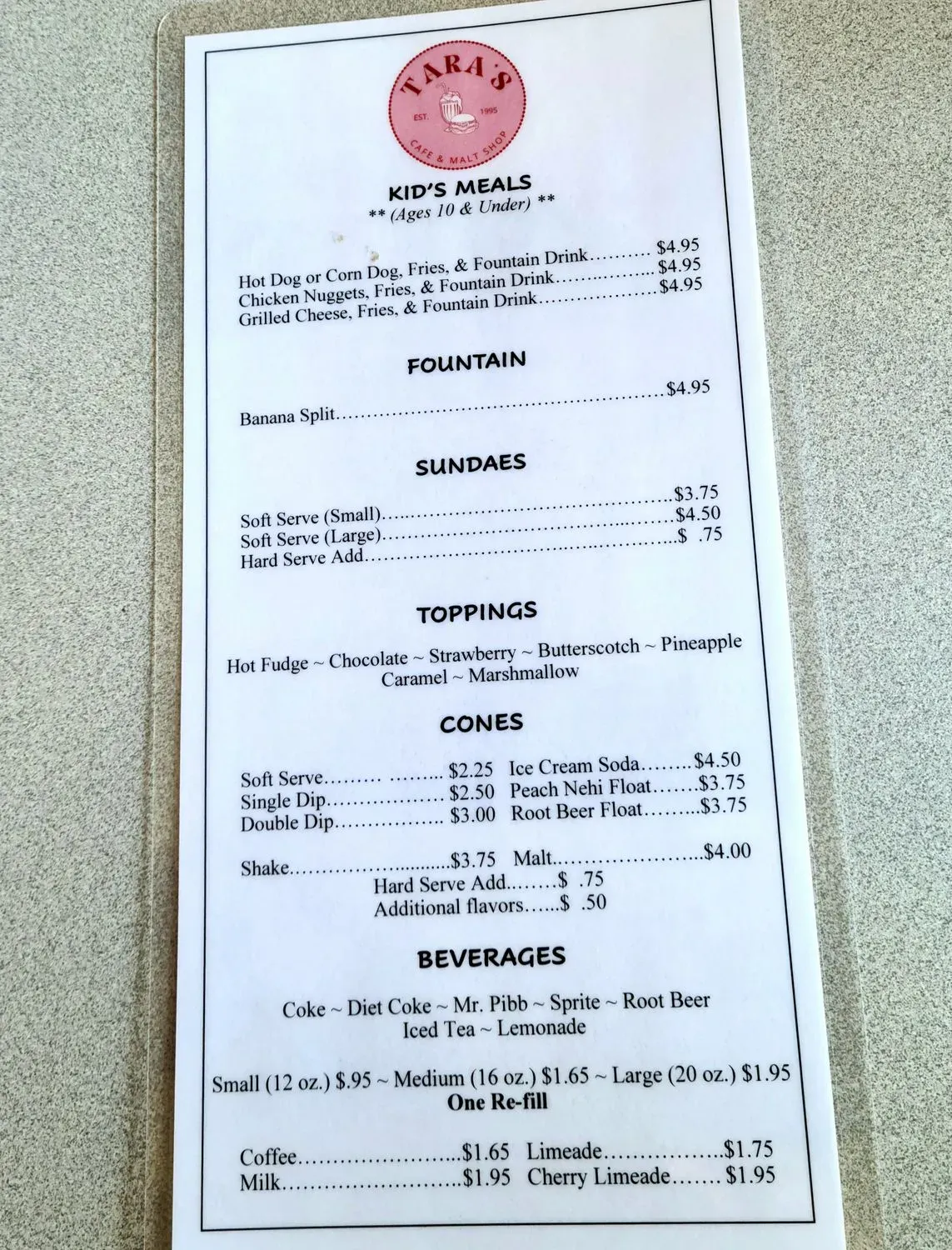 Menu 5