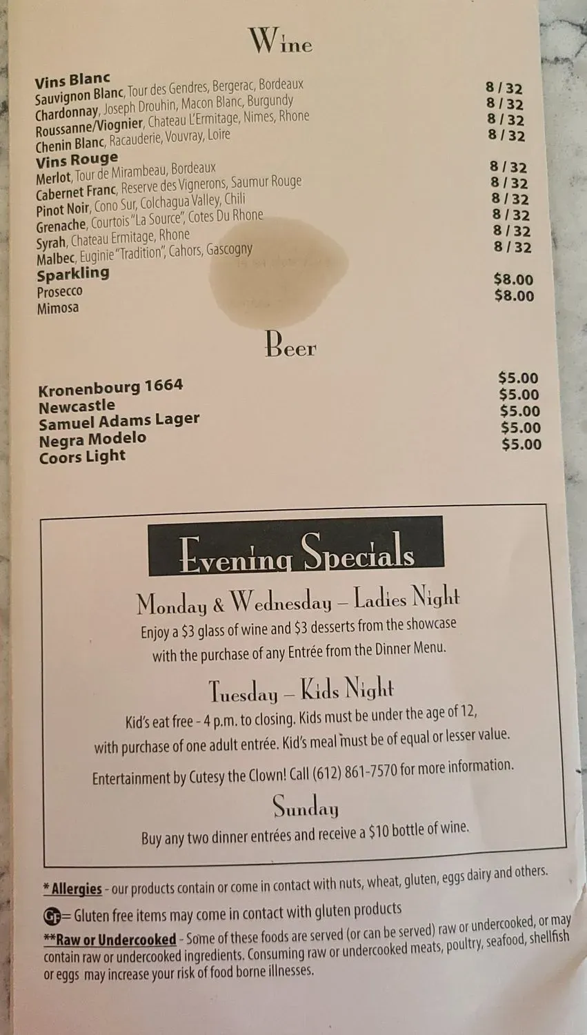 Menu 1