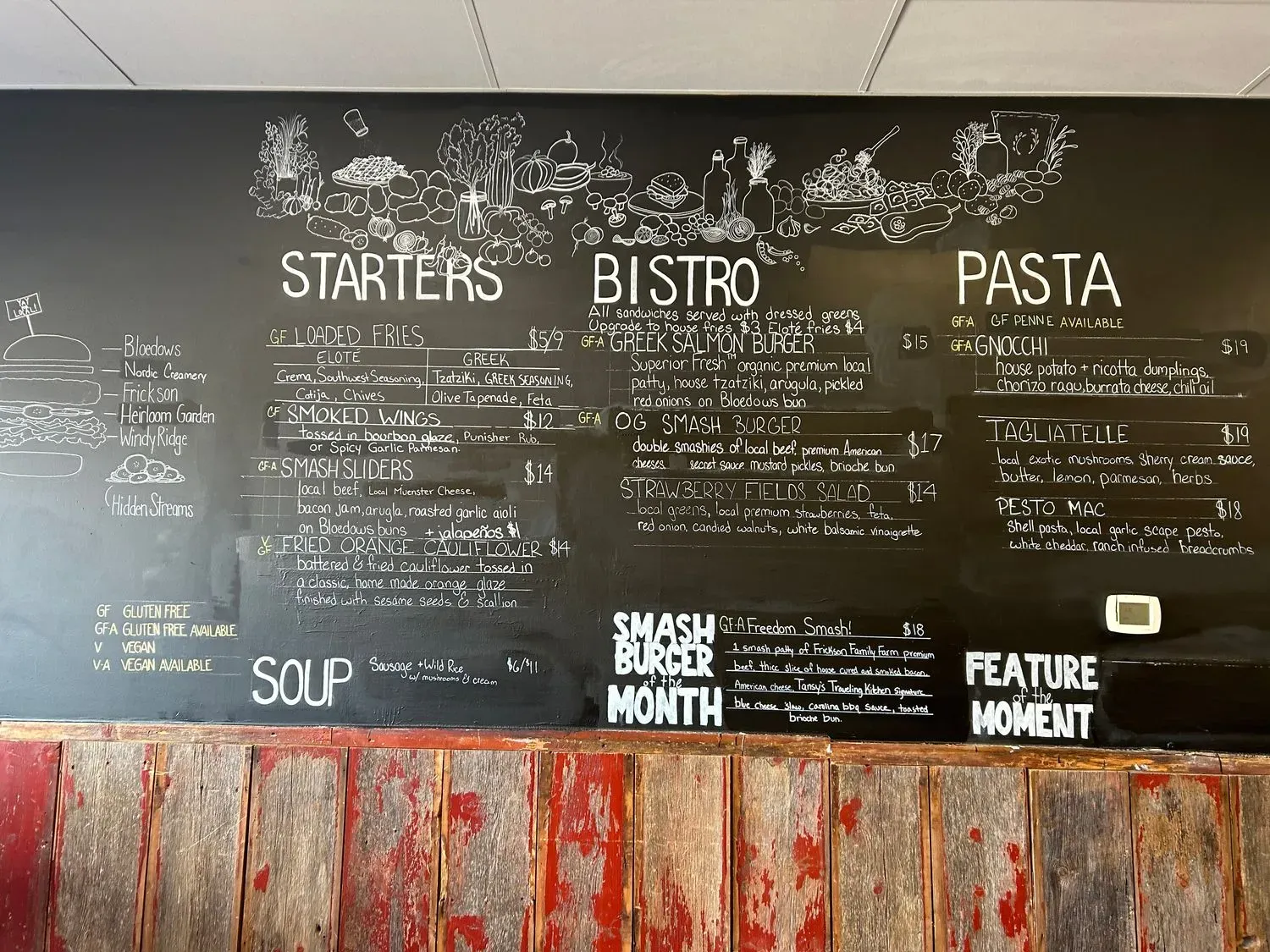 Heirloom Seasonal Bistro Menu - Updated October 2025