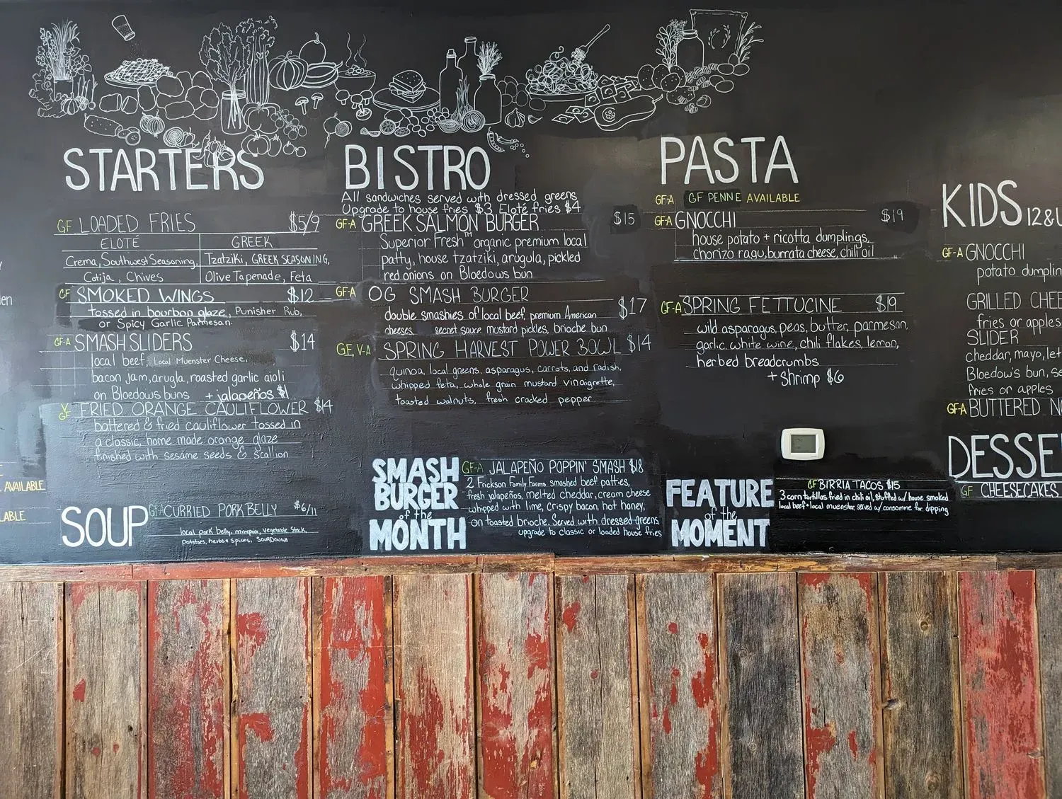 Heirloom Seasonal Bistro Menu - Updated October 2025