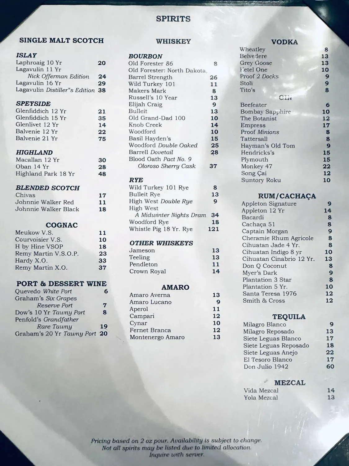 Menu 1