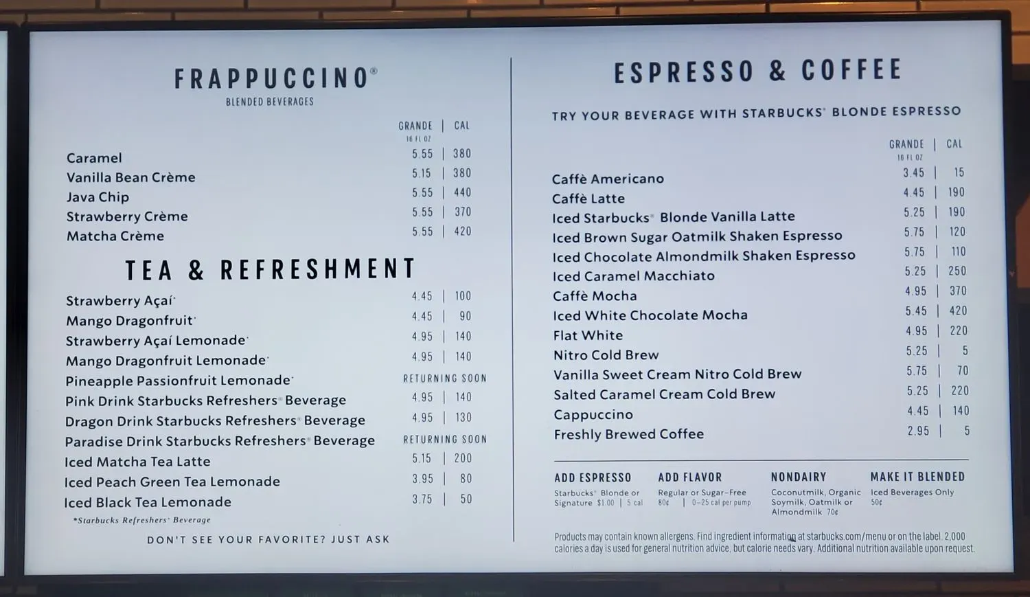 Menu 1