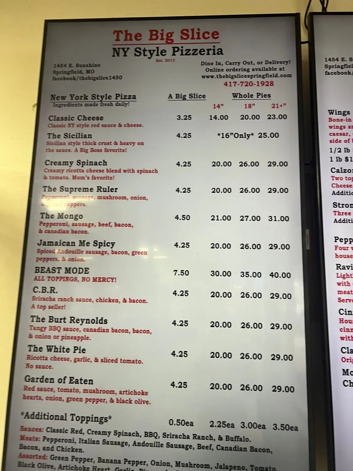 Menu 5