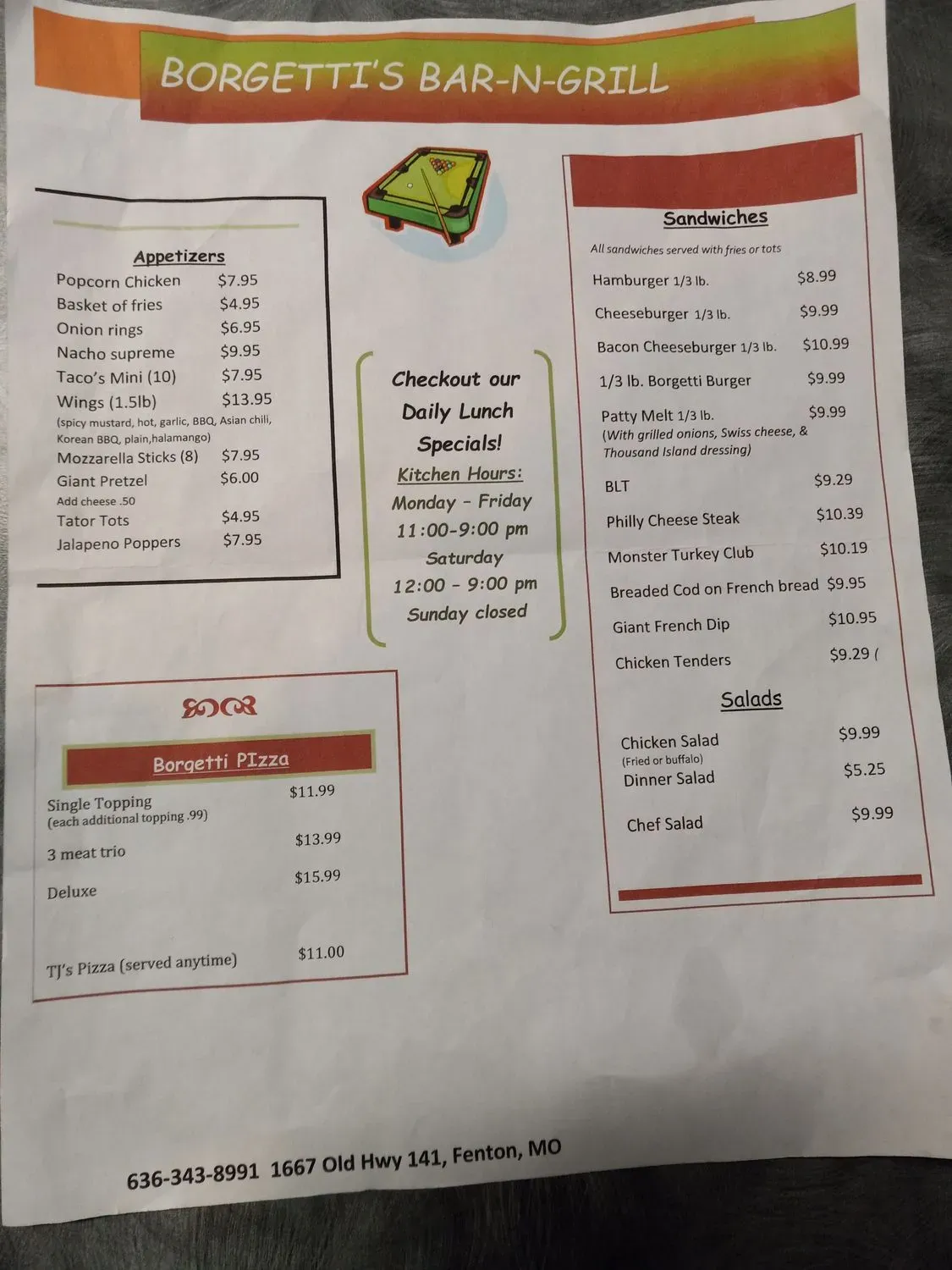 Menu 1