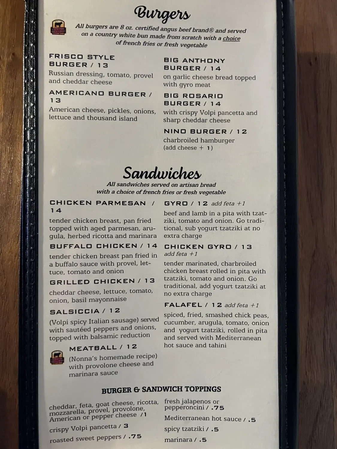 Menu 1