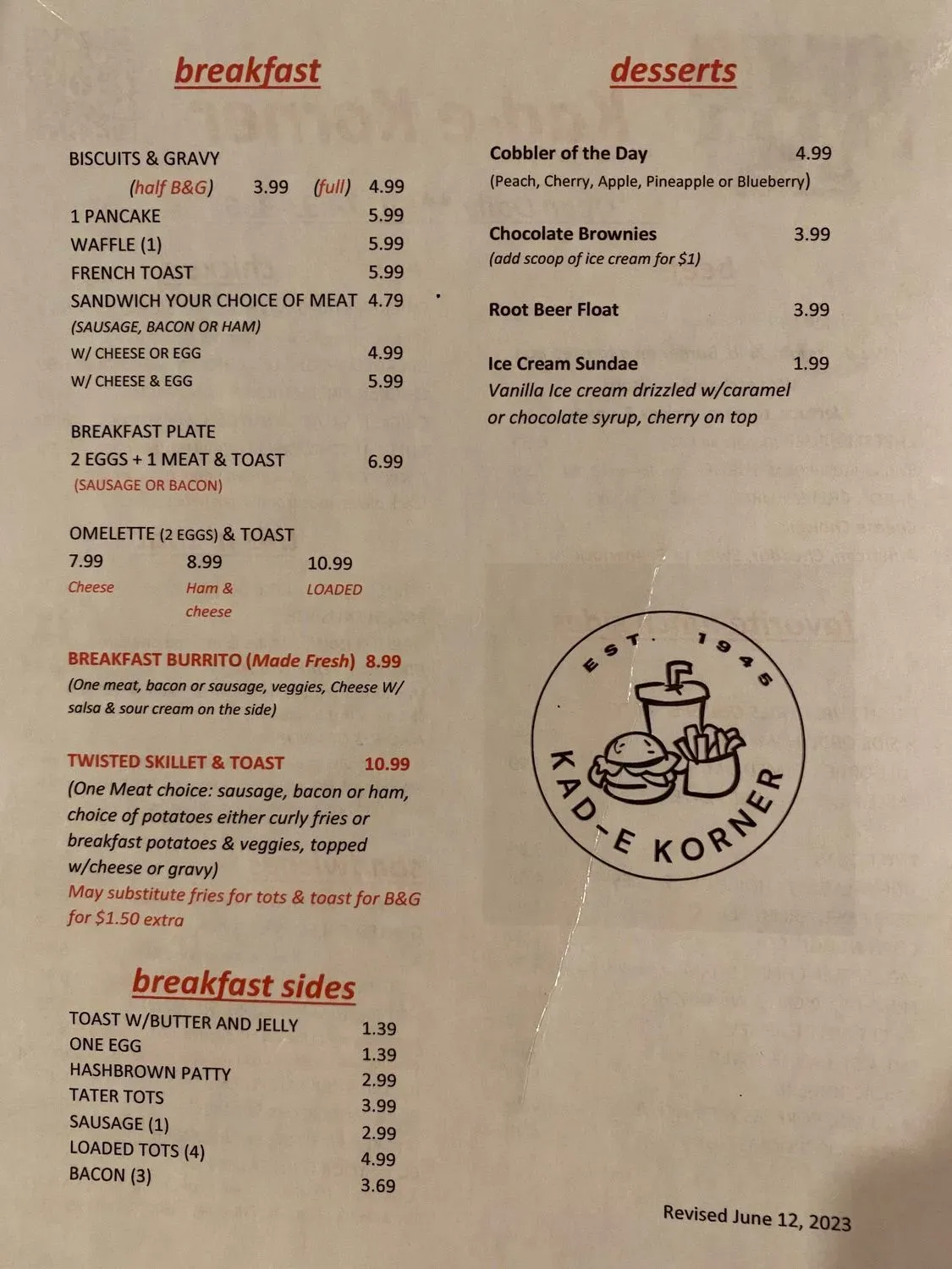 Menu 1