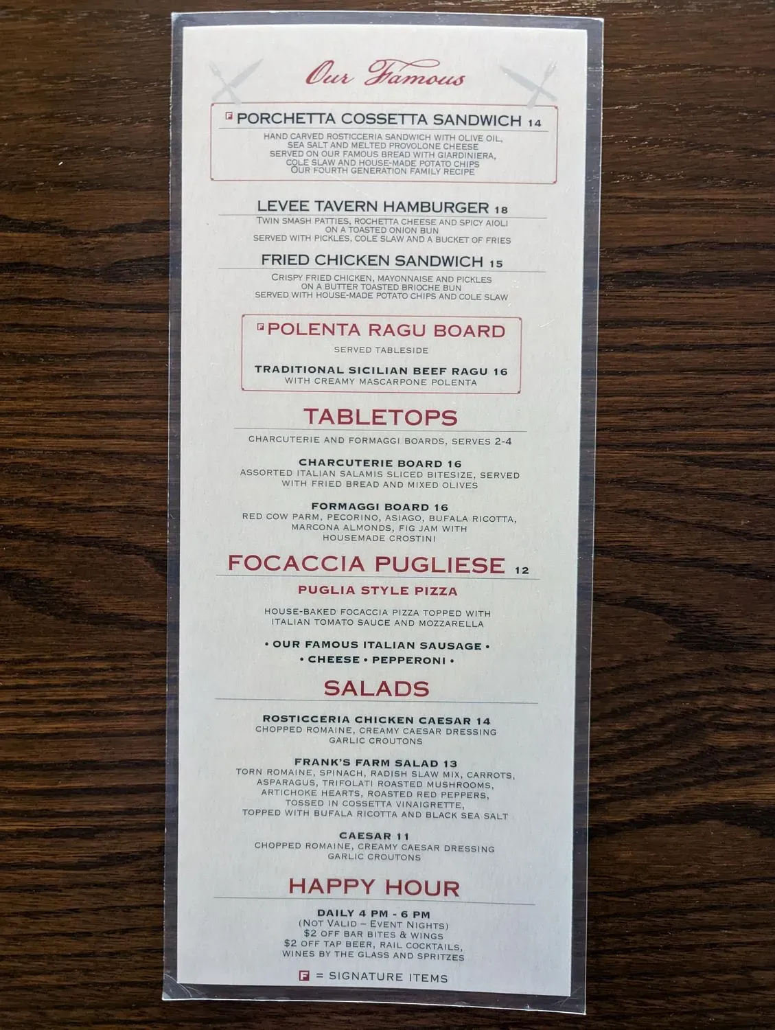 Menu 1