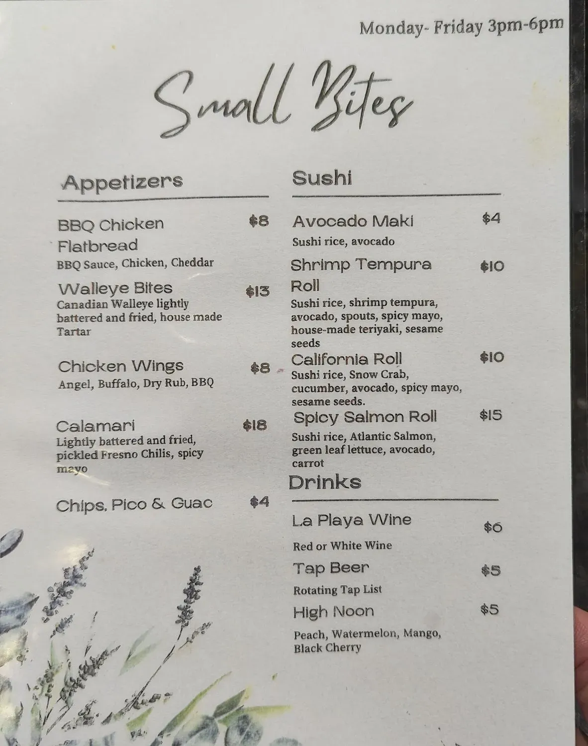 Menu 1