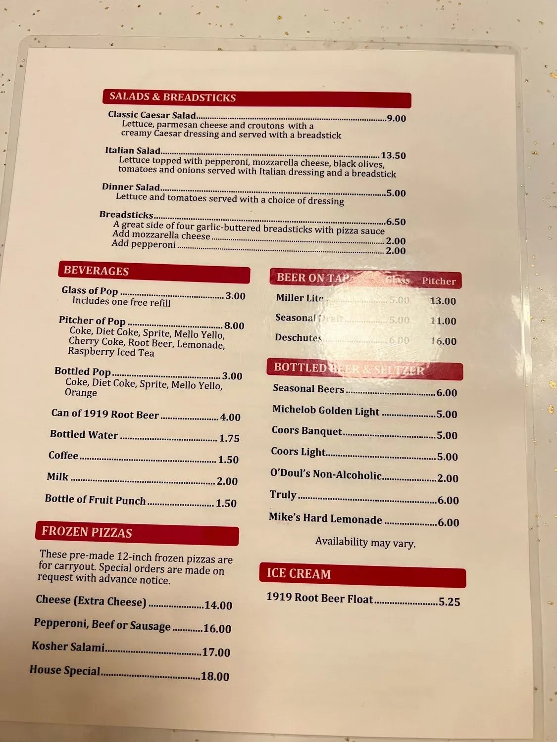 Menu 1