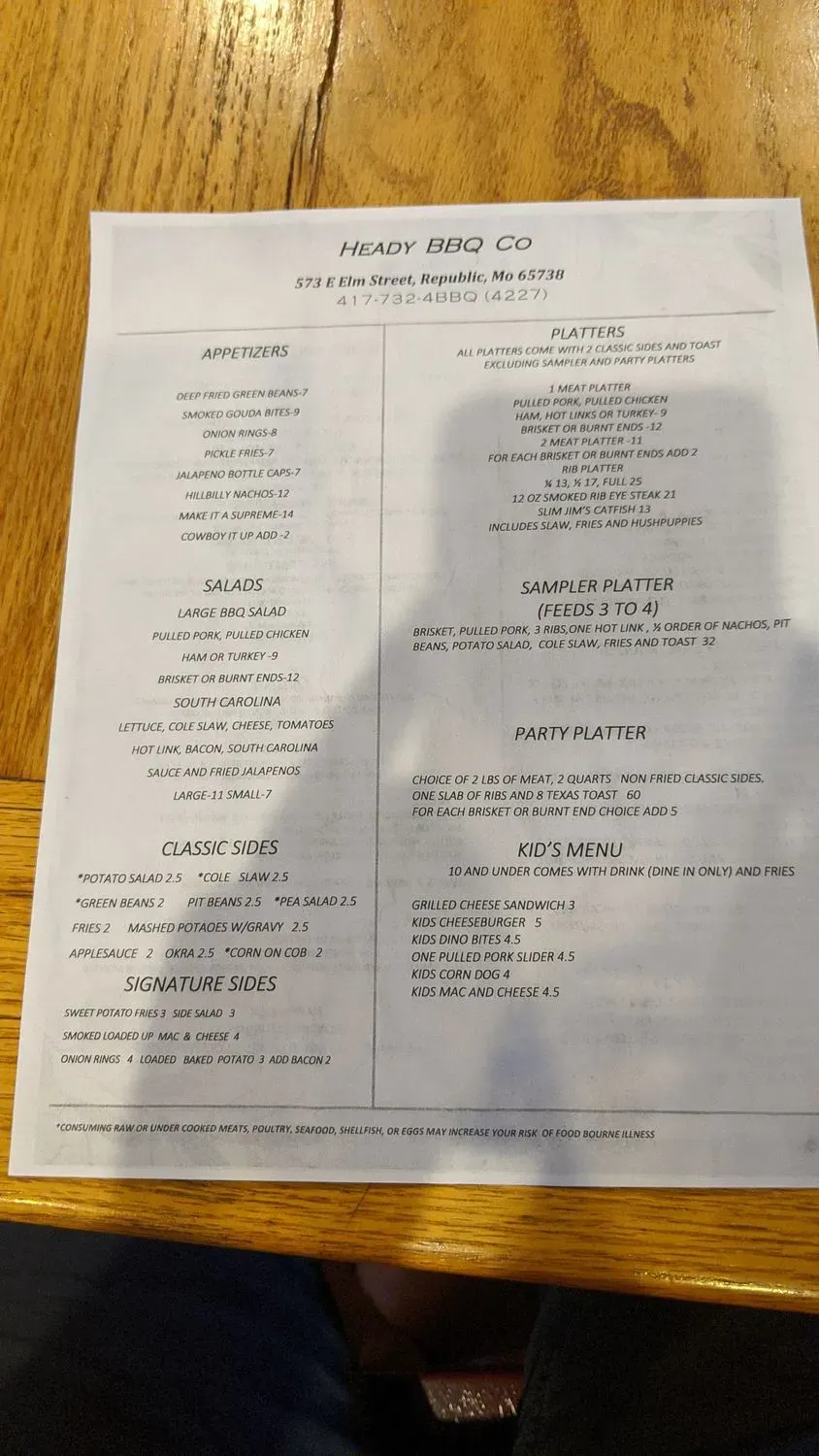 Menu 1