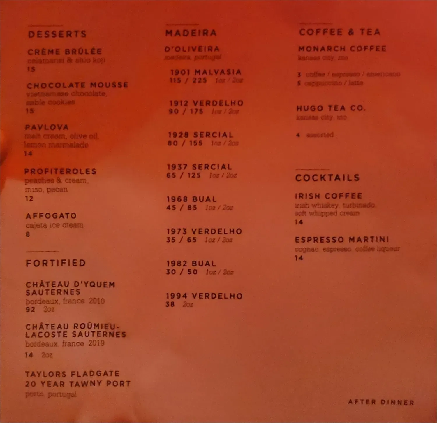 Menu 5