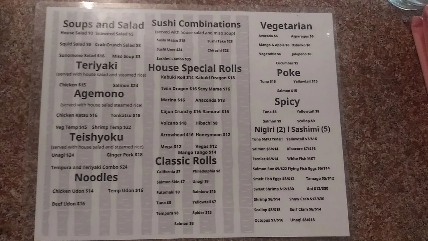 Menu 1