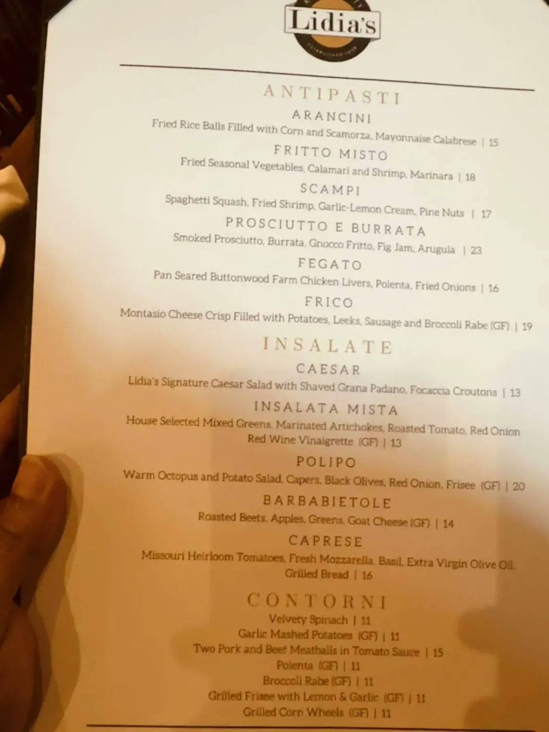 Menu 1