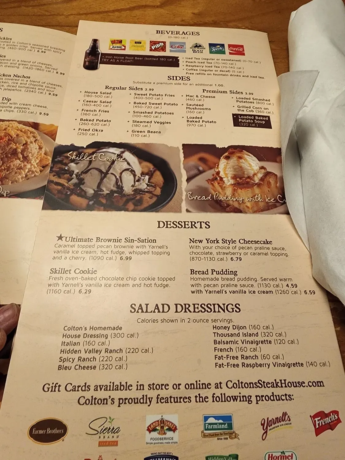 Colton's Steak House & Grill Menu - Updated October 2025