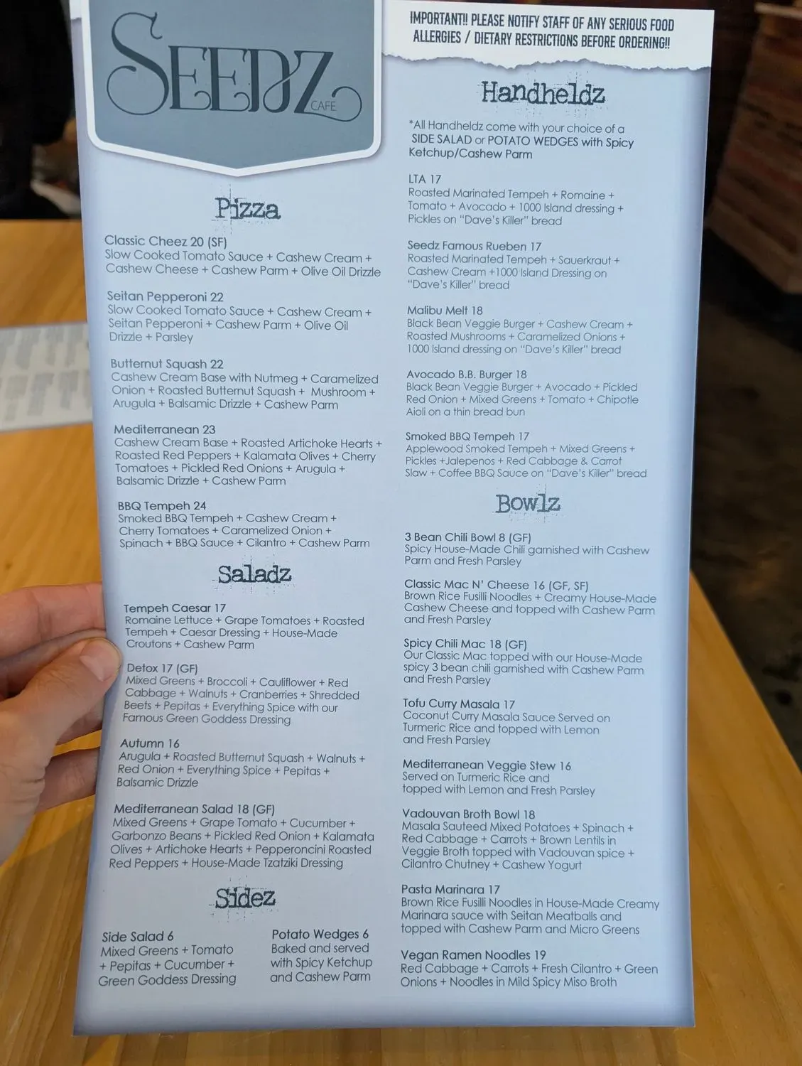 Menu 5