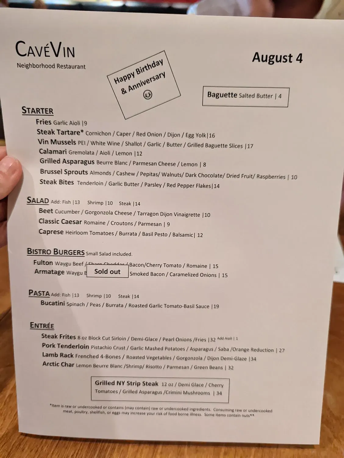 Menu 1