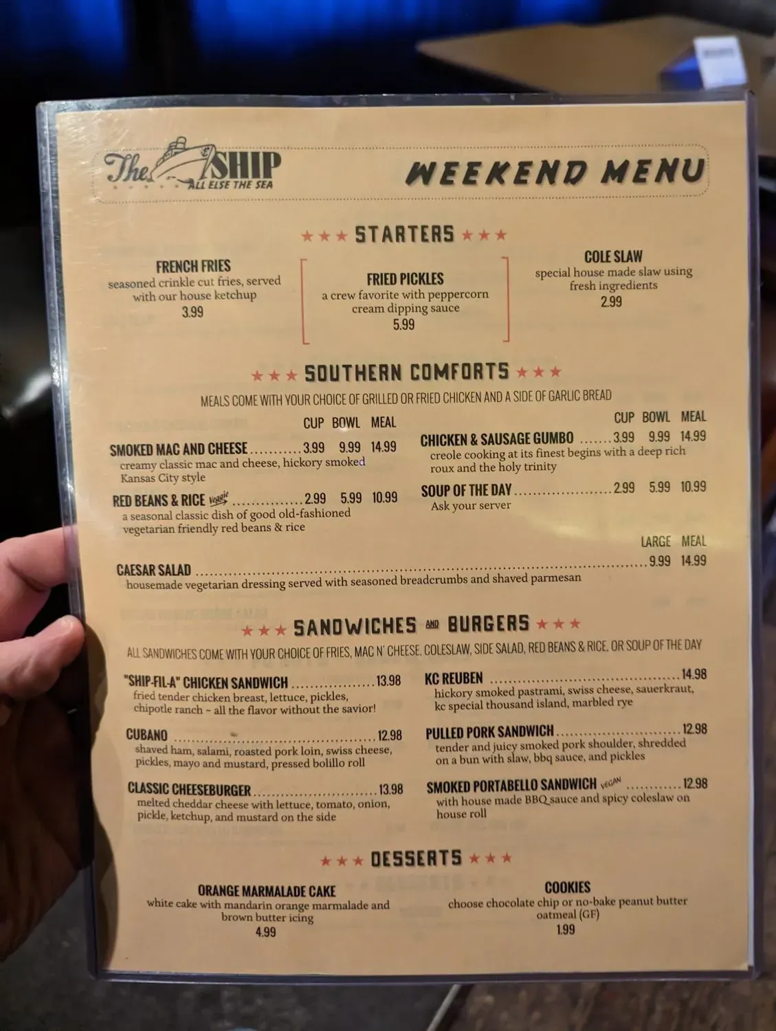 Menu 5