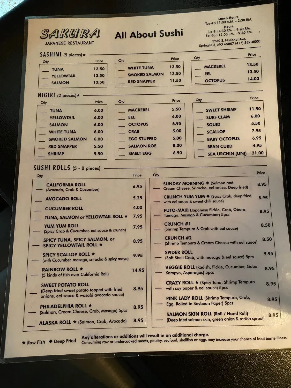 Menu 2